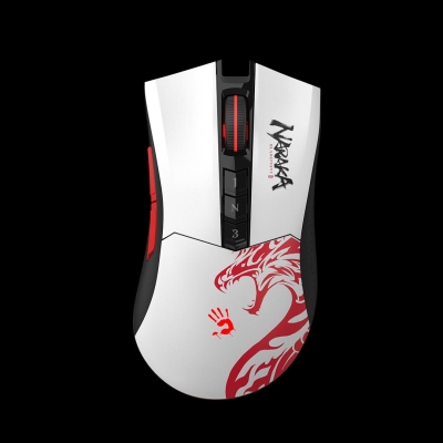 Геймърска безжична мишка A4tech Bloody R90 Plus Naraka - A4-MOUSE-R90-PLUS, Бяла/Черна gallery image 1