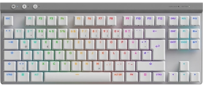 Безжична геймърска клавиатура Logitech G515 LIGHTSPEED TKL, Бяла - 920-012539