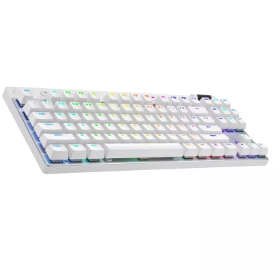 Безжична геймърска клавиатура Logitech G PRO X TKL, Бяла - 920-012148
