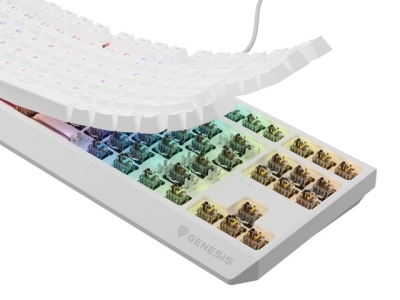 Геймърска клавиатура Genesis Thor 230 TKL, Бяла - NKG-2080 gallery image 10