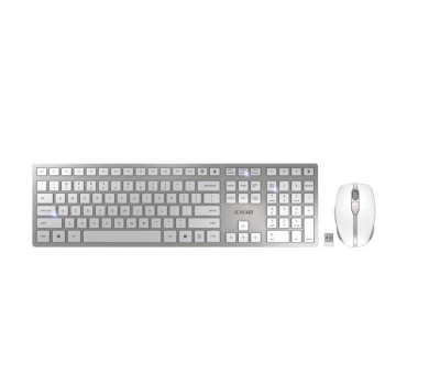 Kомплект безжични клавиатура и мишка Cherry DW 9100, Бял/Сребрист - JD-9100EU-1