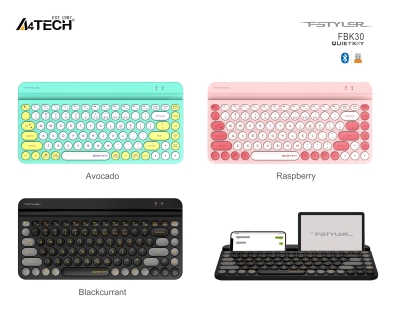 Безжична клавиатура A4TECH Fstyler FBK30, Авокадо - FBK30-AVOCADO gallery image 6