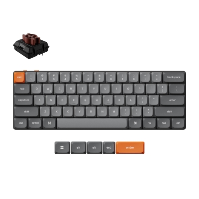 Геймърска безжична клавиатура Keychron K9 Max QMK, Черна/Сива - K9M-H3