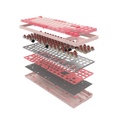 Геймърска клавиатура A4TECH Bloody Energy S87 BLMS TKL, Розова - S87-Pink gallery image 3