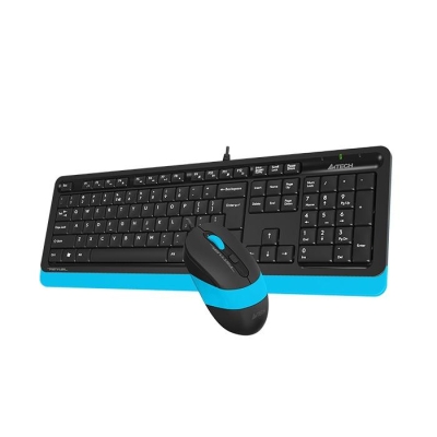 Комплект клавиатура и мишка A4TECH Fstyler F1010, Черна/Синя - 1368