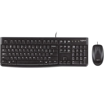 Kомплект клавиатура и мишка Logitech MK120 US-Layout, Черен - 920-002563 gallery image 1
