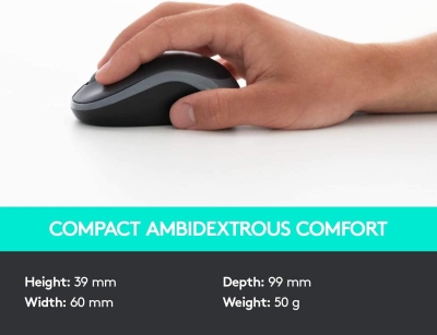 Безжичен комплект клавиатура и мишка Logitech MK330, Черен - 920-003989 gallery image 6