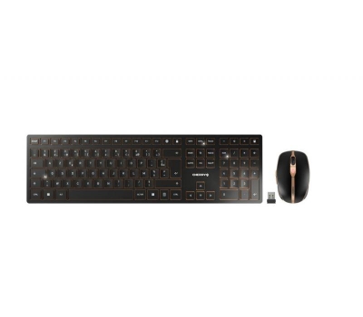 Kомплект клавиатура и мишка Cherry DW 9100 SLIM, Черен/Бронзов - JD-9100EU-2