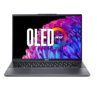 Лаптоп Acer Swift Go 14 SFG14-63-R1DP, 14.0", AMD Ryzen 7 8845HS, 16GB RAM, 512GB SSD, AMD Radeon Graphics, Windows 11 Home, Сив - NX.KTSEX.007 gallery image 1