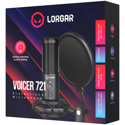 Микрофон Lorgar Voicer 721, Черен - LRG-CMT721 gallery image 10