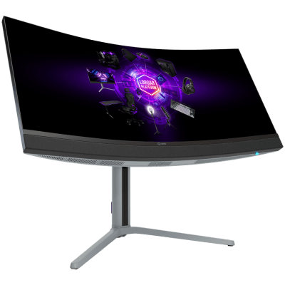 Монитор Lorgar 34MP1, 34", UWQHD (3440 x 1440), VA, 180 Hz, 1 ms, Черен/Сив - LRG-34MP1W180C-GY gallery image 10