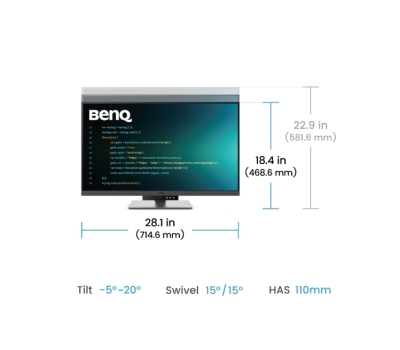 Монитор BenQ RD320U, 31.5", 4K UHD (3840x2160) IPS, 60Hz, 5ms, Сив - 9H.LMSLA.TBE gallery image 8