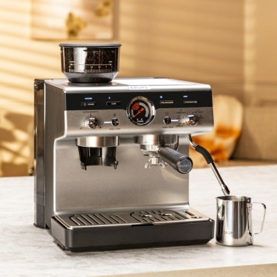 Кафемашина Krups Pump+Grinder Precision, Сива - XP801T10 gallery image 6