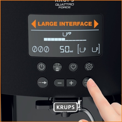 Кафемашина Krups Esp Arabica Latte, 1450 W, Черна - EA819E10 gallery image 4