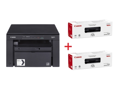 Мултифункционалнo устройствo Canon i-SENSYS MF3010 + 2x Canon CRG-725, Лазерно, A4, 1200 x 600 dpi, 18 ppm - 5252B034AA gallery image 1