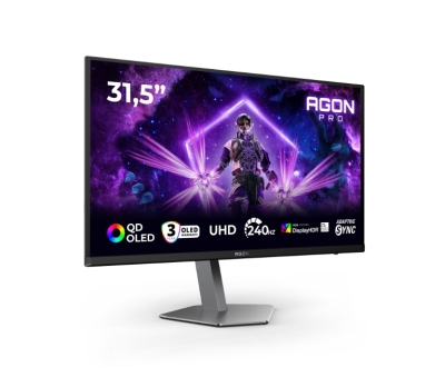 Монитор AOC AG326UZD2, 31.5", 4K UHD (3840 x 2160), QD-OLED, 240 Hz, 0.03 ms, Черен - AG326UZD2 gallery image 3