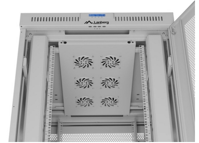 Комуникационен шкаф Lanberg 19" 42U 800 x 1000 mm, Перфорирана врата, Сив - FF01-8042-23SL gallery image 7