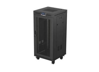 Комуникационен шкаф Lanberg 19" 24U 600 x 600 mm, Перфорирана врата, Черен - FF01-6624-23BL gallery image 1