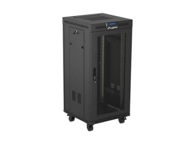 Комуникационен шкаф Lanberg 19" 24U 600 x 600 mm, Перфорирана врата, Черен - FF01-6624-23BL gallery image 3