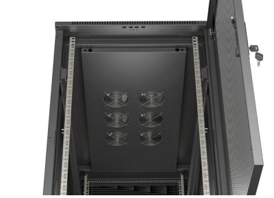 Комуникационен шкаф Lanberg 19" 22U 600 x 1200 mm, Перфорирана врата, Черен - FF01-6222-23B gallery image 5