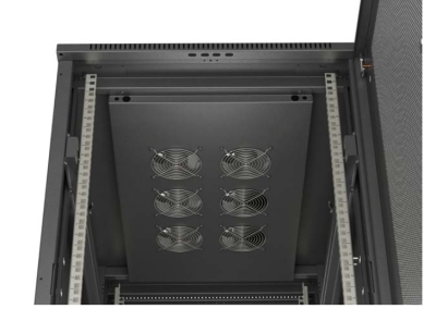 Комуникационен шкаф Lanberg 19" 22U 600 x 1000 mm, Перфорирана врата, Черен - FF01-6022-23B gallery image 5