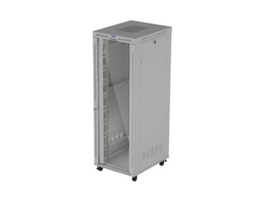 Комуникационен шкаф Lanberg 19" 47U 800 x 1000 mm, Закалена стъклена врата, Сив - FF01-8047-12SL gallery image 2
