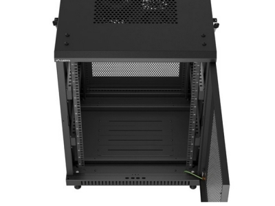 Комуникационен шкаф Lanberg 19" 15U 600 x 600 mm, Перфорирана врата, Черен - FF01-6615-23B gallery image 7