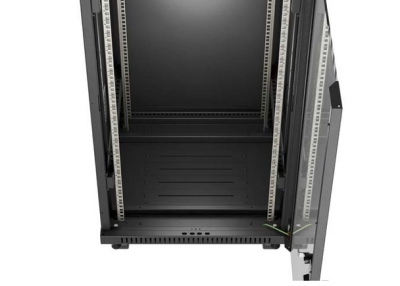 Комуникационен шкаф Lanberg 19" 22U 600 x 600 mm, Закалена стъклена врата, Черен - FF01-6622-12BL gallery image 7