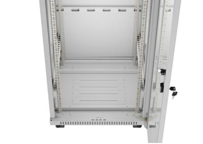 Комуникационен шкаф Lanberg 19" 42U 600 x 600 mm, Закалена стъклена врата, Сив - FF01-6642-12SL gallery image 5