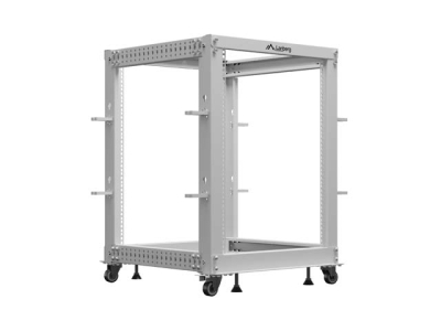 Комуникационен шкаф Lanberg 19" 15U 600 x 600-1100 mm, Open Frame, Сив - OR01-6115-S gallery image 1