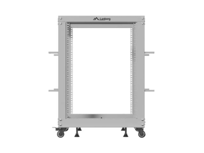Комуникационен шкаф Lanberg 19" 15U 600 x 600-1100 mm, Open Frame, Сив - OR01-6115-S gallery image 3
