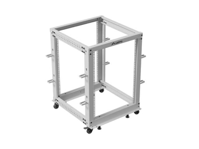 Комуникационен шкаф Lanberg 19" 15U 600 x 600-1100 mm, Open Frame, Сив - OR01-6115-S gallery image 5