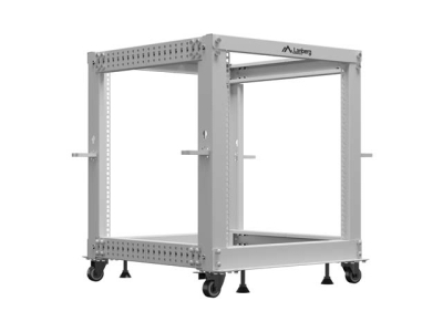 Комуникационен шкаф Lanberg 19" 12U 600 x 600-1100 mm, Open Frame, Сив - OR01-6112-S gallery image 1