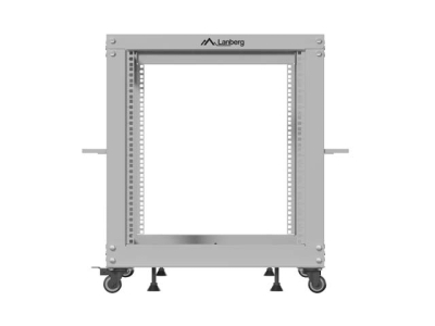 Комуникационен шкаф Lanberg 19" 12U 600 x 600-1100 mm, Open Frame, Сив - OR01-6112-S gallery image 3