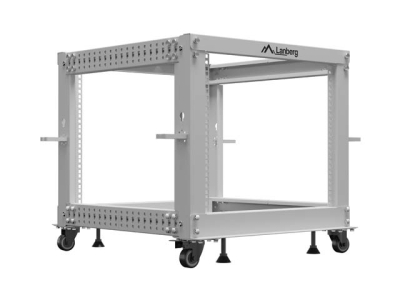 Комуникационен шкаф Lanberg 19" 9U 600 x 600-1100 mm, Open Frame, Сив - OR01-6109-S gallery image 1