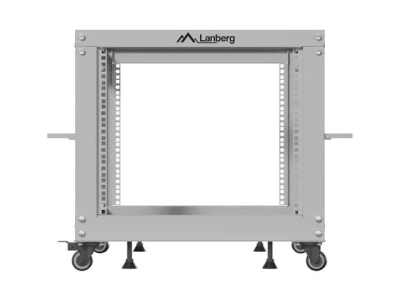 Комуникационен шкаф Lanberg 19" 9U 600 x 600-1100 mm, Open Frame, Сив - OR01-6109-S gallery image 3