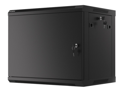Комуникационен шкаф Lanberg 19" 9U 600 x 450 mm, Метална врата, Черен - WF01-6409-00B gallery image 3