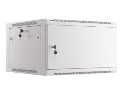 Комуникационен шкаф Lanberg 19" 6U 600 x 600 mm, Метална врата, Сив - WF01-6606-00S gallery image 1