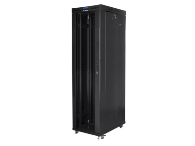 Комуникационен шкаф Lanberg 19" 47U 800 x 1000 mm, Закалена стъклена врата, Черен - FF01-8047-12BL gallery image 1