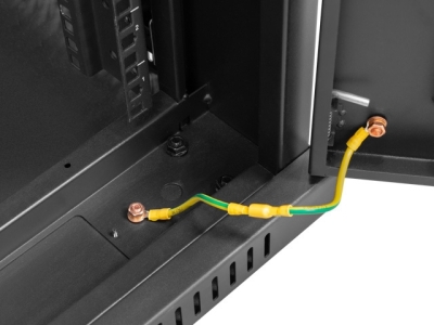 Комуникационен шкаф Lanberg 19" 47U 800 x 1000 mm, Закалена стъклена врата, Черен - FF01-8047-12BL gallery image 4