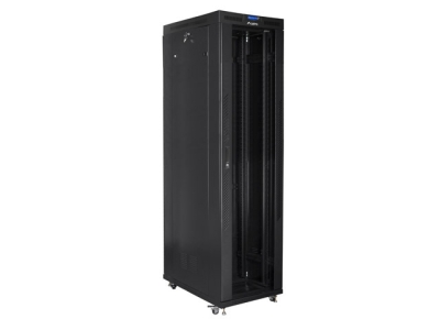 Комуникационен шкаф Lanberg 19" 47U 800 x 1000 mm, Закалена стъклена врата, Черен - FF01-8047-12BL gallery image 6