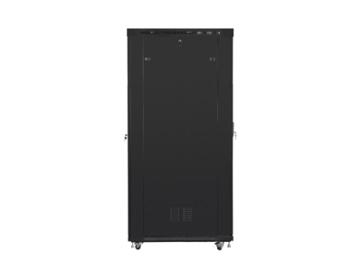 Комуникационен шкаф Lanberg 19" 42U 800 x 1200 mm, Закалена стъклена врата, Черен - FF01-8242-12BL gallery image 2