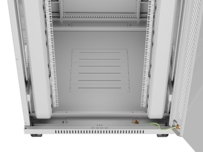 Комуникационен шкаф Lanberg 19" 42U 800 x 1000 mm, Закалена стъклена врата, Сив - FF01-8042-12SL gallery image 5