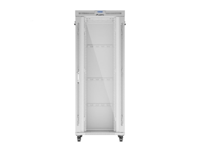 Комуникационен шкаф Lanberg 19" 42U 800 x 1000 mm, Закалена стъклена врата, Сив - FF01-8042-12SL gallery image 9