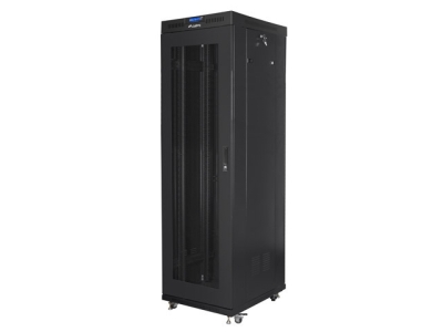 Комуникационен шкаф Lanberg 19" 42U 600 x 800 mm, Перфорирана врата, Черен - FF01-6842-23BL gallery image 1