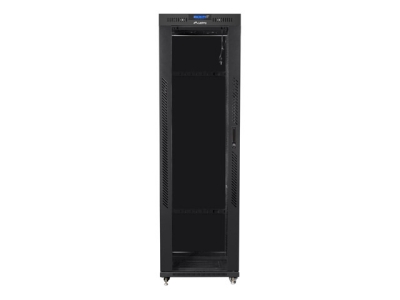 Комуникационен шкаф Lanberg 19" 42U 600 x 800 mm, Закалена стъклена врата, Черен - FF01-6842-12BL gallery image 6