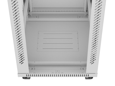 Комуникационен шкаф Lanberg 19" 42U 600 x 800 mm, Закалена стъклена врата, Сив - FF01-6842-12SL gallery image 2