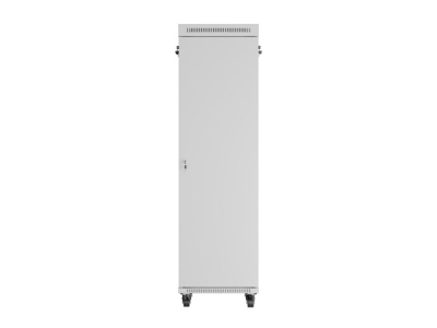 Комуникационен шкаф Lanberg 19" 42U 600 x 800 mm, Закалена стъклена врата, Сив - FF01-6842-12SL gallery image 4