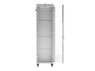 Комуникационен шкаф Lanberg 19" 42U 600 x 800 mm, Закалена стъклена врата, Сив - FF01-6842-12SL gallery image 7