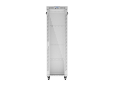 Комуникационен шкаф Lanberg 19" 42U 600 x 800 mm, Закалена стъклена врата, Сив - FF01-6842-12SL gallery image 8